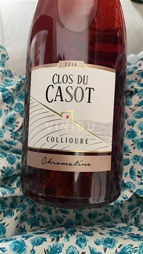 Roussillon Collioure Clos du Casot Chromatine 2016