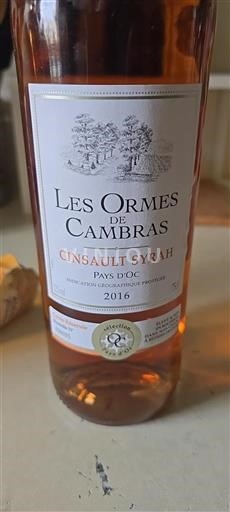 Languedoc in Roussillon Pays d'Oc Les Ormes de Cambras Réservée 2016