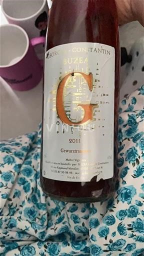 Vin Rouge sec Georges Constantin Buzea 2011 France Alsace Gewurztraminer AOC