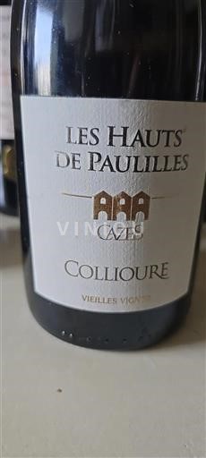 Roussillon Collioure Domaine Cazes Les Hauts de Paulilles 2013