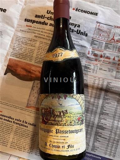 Burgundsko Bourgogne-passetoutgrain A. Chopin et Fils 1977