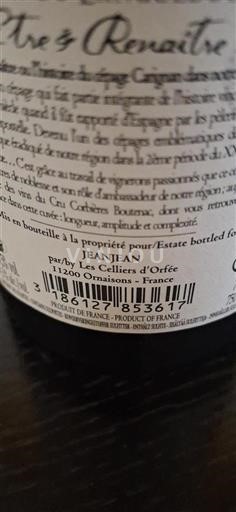 Languedoc Corbières Les Celliers Orfée Corbières Boutenac 2019