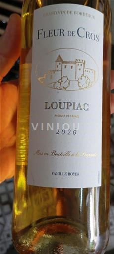 Bordeaux Loupiac Fleur de CROS 2020
