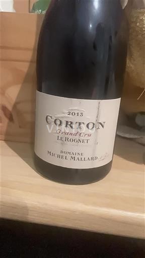 Burgundija Corton Grand Cru Domaine Michel Mallard et Fils Le Rognet 2013