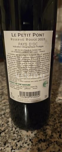 Languedoc ja Roussillon Pays d'Oc Domaine Les s Robert Vic Réserve 2023