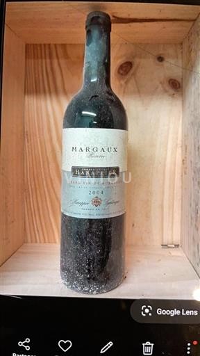 Bordeaux Margaux Hanappier Réserve 2004