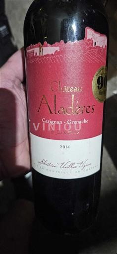Vin Rouge sec Sélection Vieilles Vignes Château Aladères 2014 France Languedoc Corbières AOC