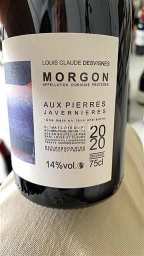 Beaujolais Morgon Louis Claude Desvignes Aux Pierres Javernieres 2020