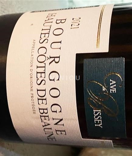 Vin Rouge sec Cave de Bissey 2021 France Bourgogne Hautes Côtes de beaune AOC