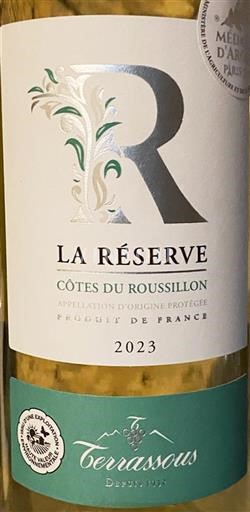 Roussillon Côtes-du-roussillon Les Vignerons de Terrats Terrassous La Réserve Blanc 2023