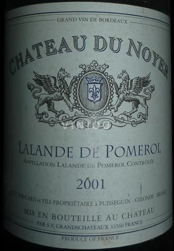 Bordeaux Lalande-de-pomerol Château Noyer 2001