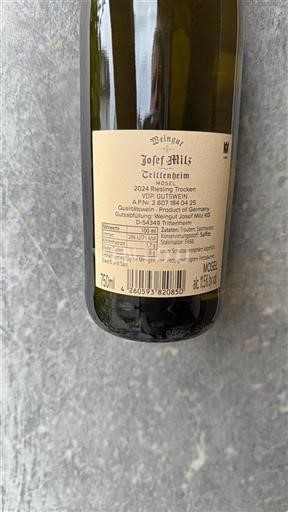 Mosel Weingut Josef Milz Trittenheim 2024