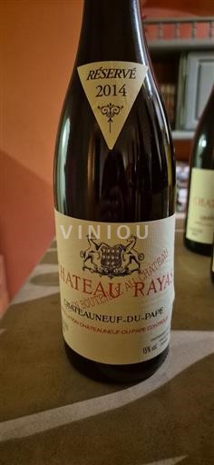 Vin Rouge sec Réservé Château Rayas 2014 France Vallée du Rhône Châteauneuf-du-pape AOC