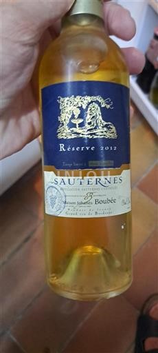 Bordeaux Sauternes Maison Johannès Boubée Réserve 2012