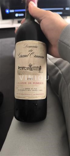 Bordeaux Lalande-de-Pomerol Domaine Grand Ormeau 1995