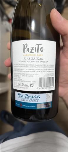 Galicia Rías Baixas Pazo de Barrantes PaZiTo Albariño 2022
