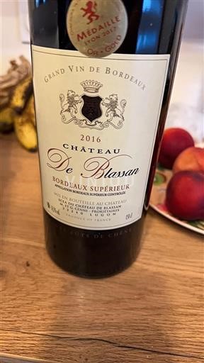 Bordeaux Bordeaux supérieur Château Blassan 2016