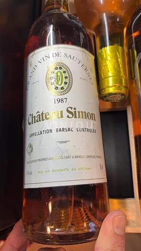 Bordeaux Barsac Château Simon 1987