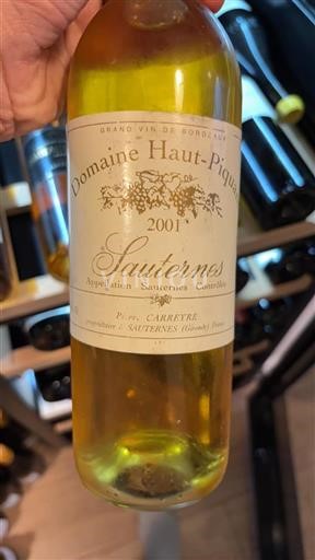 Bordeaux Sauternes Domaine Haut-Piquat 2001