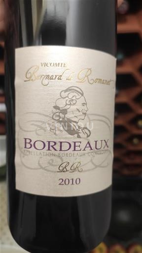 Bordeaux Vicomte Bernard de Romanet 2010