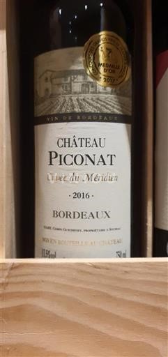 Bordeaux Château Piconat du Méridien 2016