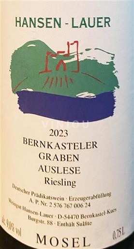 Mosel Hansen-Lauer Bernkasteler Graben - Riesling Auslese 2023