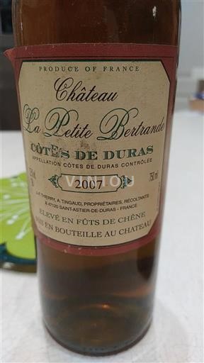 Sud-Ouest Côtes-de-duras Château La Petite Bertrande 2007