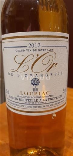 Bordeaux Loupiac L'Or de l'Orangerie 2012