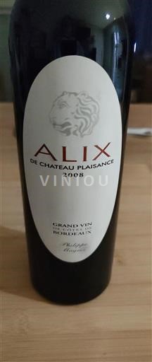 Bordeaux Côtes-de-Bordeaux Château Plaisance Alix 2008