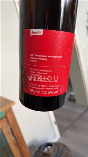 Vin Blanc sec Hattenheim Wisselbrunnen GG Weingut Kaufmann 2021 Allemagne Rheingau biodynamie