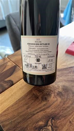 Rheingau Balthasar Ress Rüdesheim Berg Rottland GG 2022