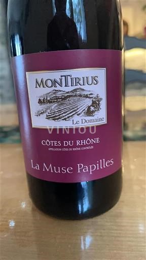 Rhône-dalen Côtes-du-Rhône Montirius La Muse Papilles Ikke årgangsbestemt