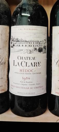 Bordeaux Médoc Cru Bourgeois Château La Clare 1984