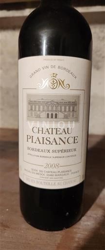 Bordeaux Bordeaux supérieur Château Plaisance 2008