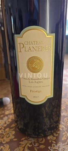Roussillon Côtes du Roussillon Villages Château Planères Prestige 2017
