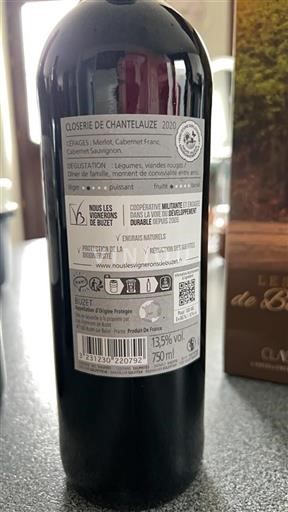 Sudoeste Buzet Les Vignerons de Buzet Closerie de Chantelauze 2020