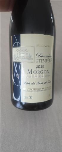 Beaujolais Morgon Domaine Tempére Côte du Bois de Ley 2019