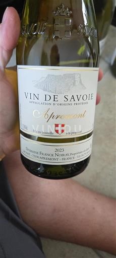 Savoie et Bugey Apremont Domaine Franck Noir Apremont 2023