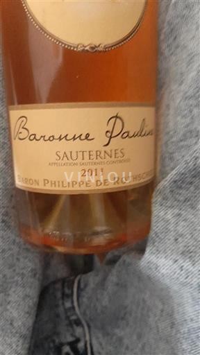 Bordeaux Sauternes Baron Philippe de Rothschild Baronne Pauline 2011