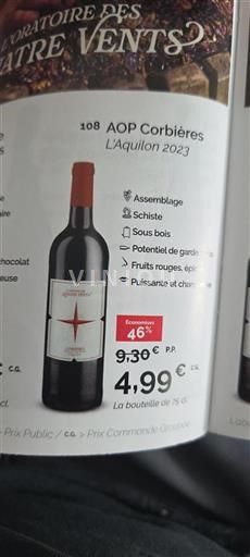 Languedoc Corbières Château Des Quatre Vents L'Aquilon 2023