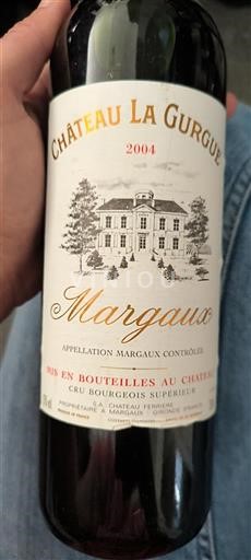 Bordeaux Margaux Cru Bourgeois Supérieur Château La Gurgue 2004