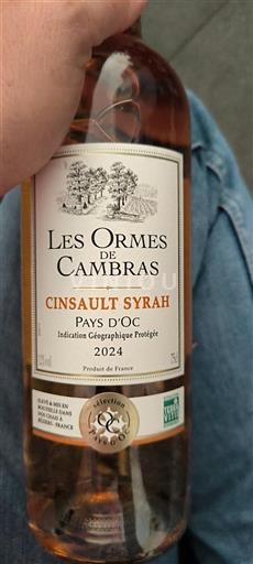 Languedoc in Roussillon Pays d'Oc Les Ormes de Cambras Cinsault Syrah 2024