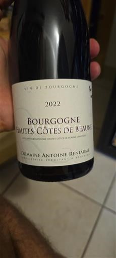 Bourgondië Hautes Côtes de Beaune Domaine Antoine Reniaume 2022