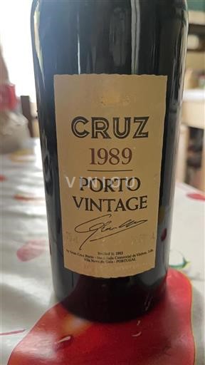 Portugal Portvin Cruz Porto Vintage 1989