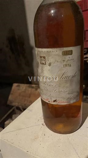 Vin Blanc moelleux Rommieu Lacoste 1975 France Bordeaux Sauternes AOC