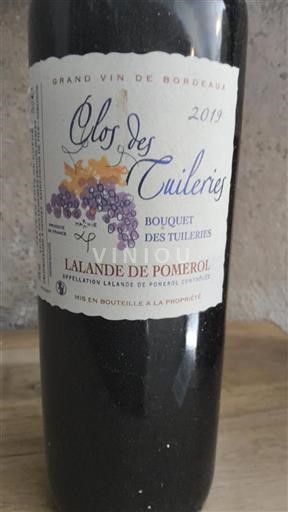 Bordeaux Lalande-de-pomerol Clos des Tuileries Bouquet des Tuileries 2019