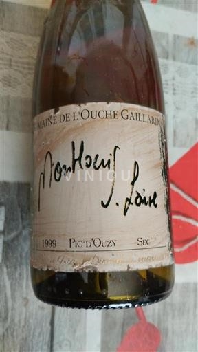 Bourgogne Monthélie Domaine L'Ouche Gaillard Pic d'Ouzy 1999