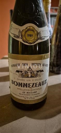 Údolí Loiry Bonnezeaux Domaine Des Petits Quarts Le Malabé 1989
