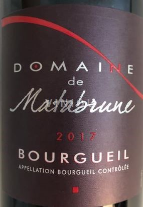 Loiren laakso Bourgueil Domaine Matabrune 2017