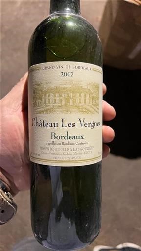 Bordeaux Château Les Vergnes 2007